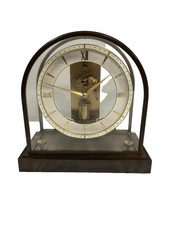 Vintage Junghans ATO Electromagnetic Mantel Clock Brass and Glass Case