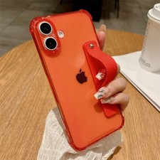 For iPhone 18 Pro Max 17 16 15 14 Shockproof TPU Wrist Strap Holder Case Cover