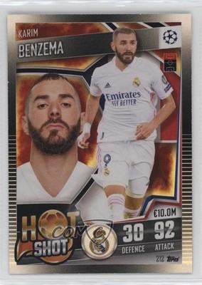 2020-21 Topps Match Attax 101 Hot Shot Karim Benzema #212 14qe