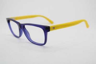 NEW TOMMY HILFIGER TH 1327 GHE CLEAR BLUE YELLOW AUTHENTIC EYEGLASSES 50-16