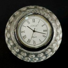 Clock Golfer Jonal Golf Ball Crystal Quartz Desk Paper Weight Roman Numeral VTG
