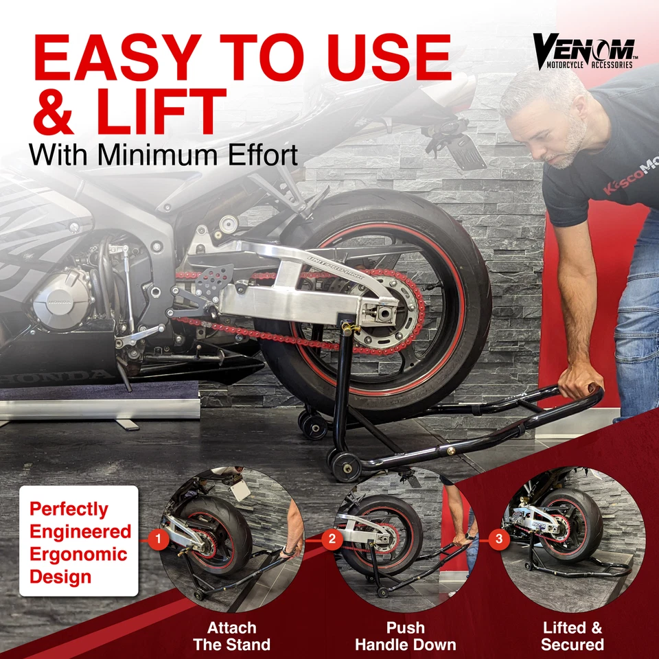 Soporte de elevación doble para motocicleta Honda VTR 1000 Interceptor Super Hawk Foto 4 de 4