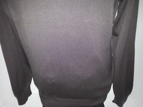 Maglione pullover David Bishop scollo a V uomo taglia XL grigio misto slik nuovo con etichette - Foto 7 di 11