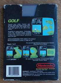 Golf NES, Mattel, Rare 5-Screw Cartridge, In Box And With Manual / Poly