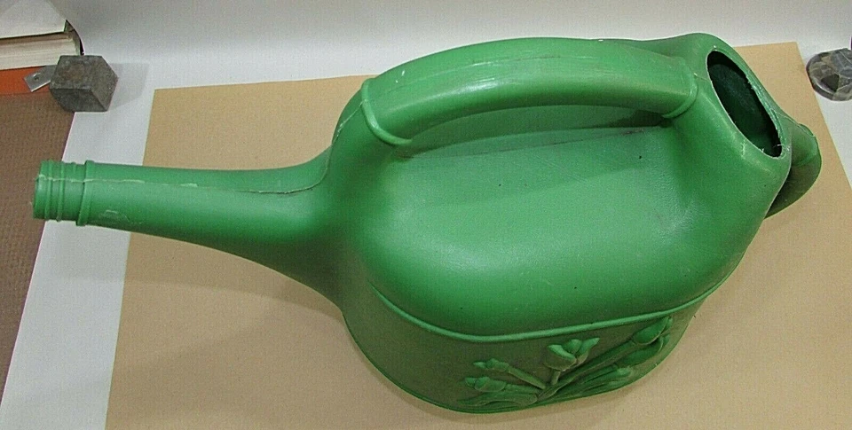 Antigo 1980 Leominster Union Produto EUA Molde de Sopro Lata de Água Plástica Verde GRÁTIS SH - Imagem 2 de 4