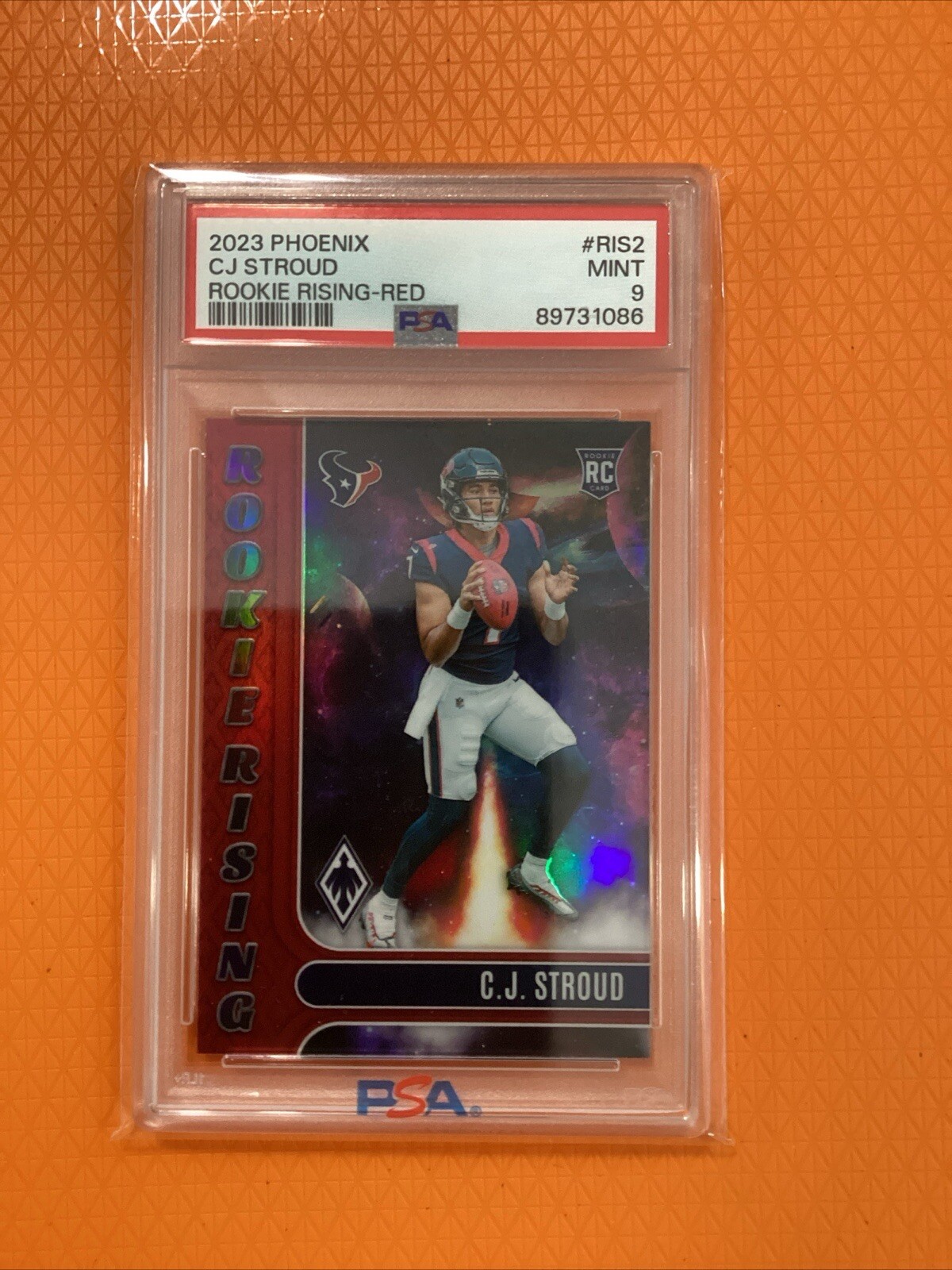 2023 Panini Phoenix C.J. STROUD #RIS2 RC Rookie Rising RED #/199 - PSA MINT 9