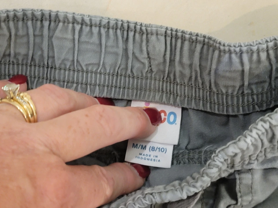 Pantalones Cortos Circo Simple Algodón Gris Niños Talla 8/10 Foto 2 de 2