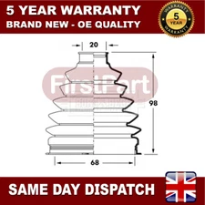 Fits 107 Aygo C1 1.0 + Other Models FirstPart Front Outer CV Joint Boot Set