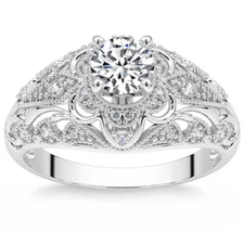 G/VS 1.50Ct Diamond   Engagement Ring 14k Gold Lab Grown