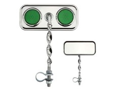 ALTA Lowrider Flat Twisted Chrome Rectangle Bicycle Mirror Beach Cruiser 8 Color