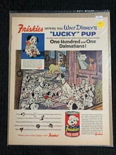Friskies Dog Food 1961 10,5 x 13,5 anuncio impreso de película buen estado 6,0 101 dálmatas de Disney
