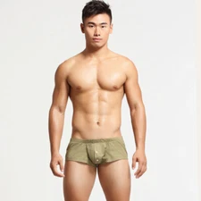 Fashion Seobean Men's Underwear Pouch Shorts Home wear Low-rise Sleep Trunks