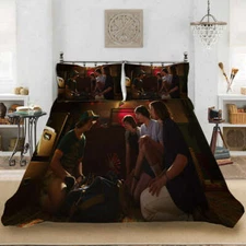 Good Friends Get Together Talk 3D Quilt Duvet Doona Cover Set Pillow case Print