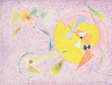 LLOYD NEY : Abstract Composition : Archival Art Print