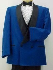 VINTAGE RAFFINATI ROYAL BLUE MENS TUXEDO JACKET or 4pc TUX RETRO MANY SIZES