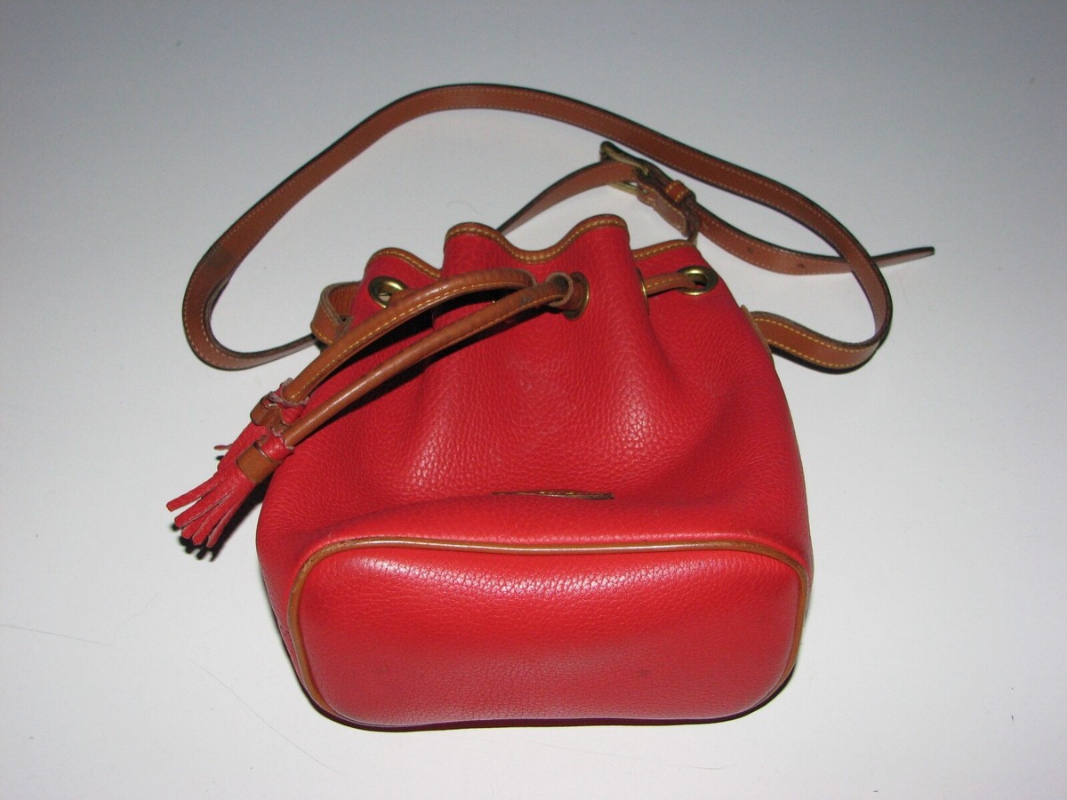 Vintage Dooney & Bourke All Weather Mini Leather Drawstring