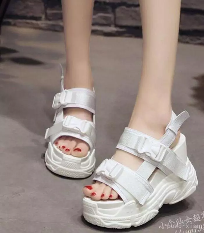 Women s Sneaker Sandals Open Toe Shoes Platform Wedge Heels Fashion Roman Casual