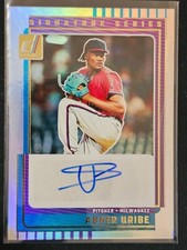 2025 Donruss Abner Uribe Signature Series AUTO Milwaukee Brewers Autograph SGAUR