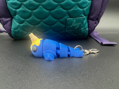 3D Printed Flexi 3in Backpack Buddy Ice Cream Narwhal