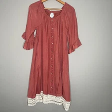 Naif Gauzy Boho Dress Size Small Cottagecore Ruffle Prairie Dainty Flowy