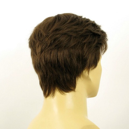 Short Wig For Men Natural Hair dark Blond Ref Alain 8 - Imagen 6 de 8