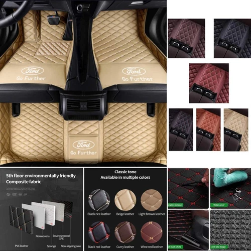 For Ford F150 Full Cab 2004-2020 Custom Car Floor Mats Auto Carpets Waterproof - Imagen 33 de 36