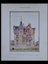 SAINT VIATRE, VILLA  - 1909 - GRANDE PLANCHE COULEUR - MOREAU