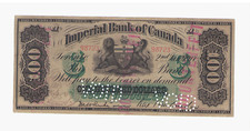 1917 $100.00 IMPERIAL BANK OF CANADA COUNTERFEIT  CONTEMPORARY FAUX