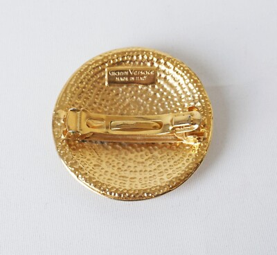 Gianni Versace Golden Plate Shield Shape Sea Shell Border Hair Clip Gianni Versace Golden Plate Shield Shape Sea Shell Border  main image 4