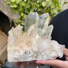 2.9lb Natural White Clear Quartz Crystal Cluster Raw Healing Specimen