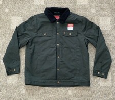 Coleman Jacket Coat Workwear Sherpa Lined Canvas Olive Green 125 Men's Size XL