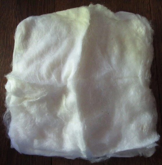 Undyed 100% Silk Mawata Organic Mulberry Silk Hankies Natural White 1 oz - Image 2 of 4