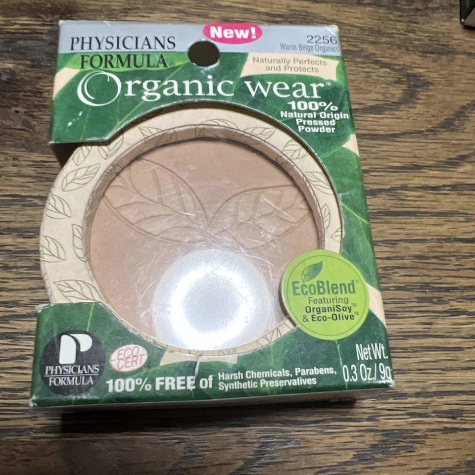 Physicians Formula Organic Wear, Pressed Powder # 2256 Warm Beige Organics, BIN - Image 2 of 3