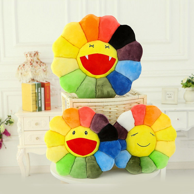 Takashi Murakami KiKi Ohaha Rainbow Flower Plush Cushion Takashi Murakami KiKi Ohaha Rainbow Flower Plush Cushion