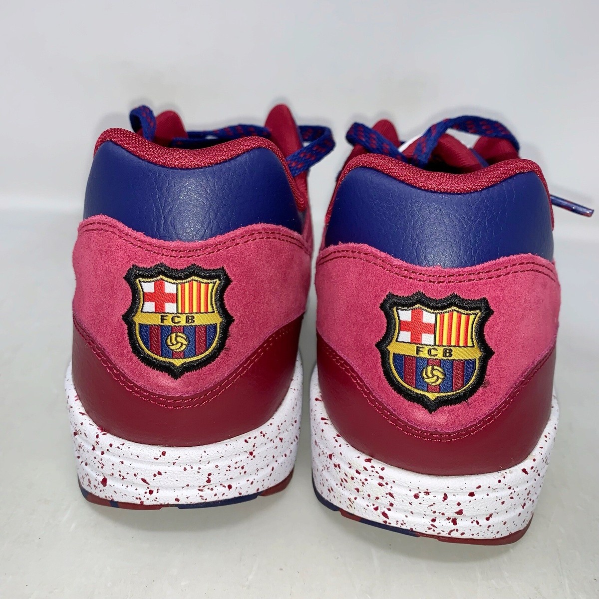 Nike Air Max 1 FC Barcelona Blue Garnet Sneakers PE, Size 10.5