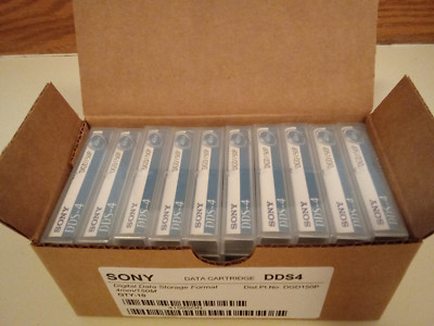 10 PACK SONY DDS-4 Data Tape Cartridge 20GB/40GB DGD150P DDS4