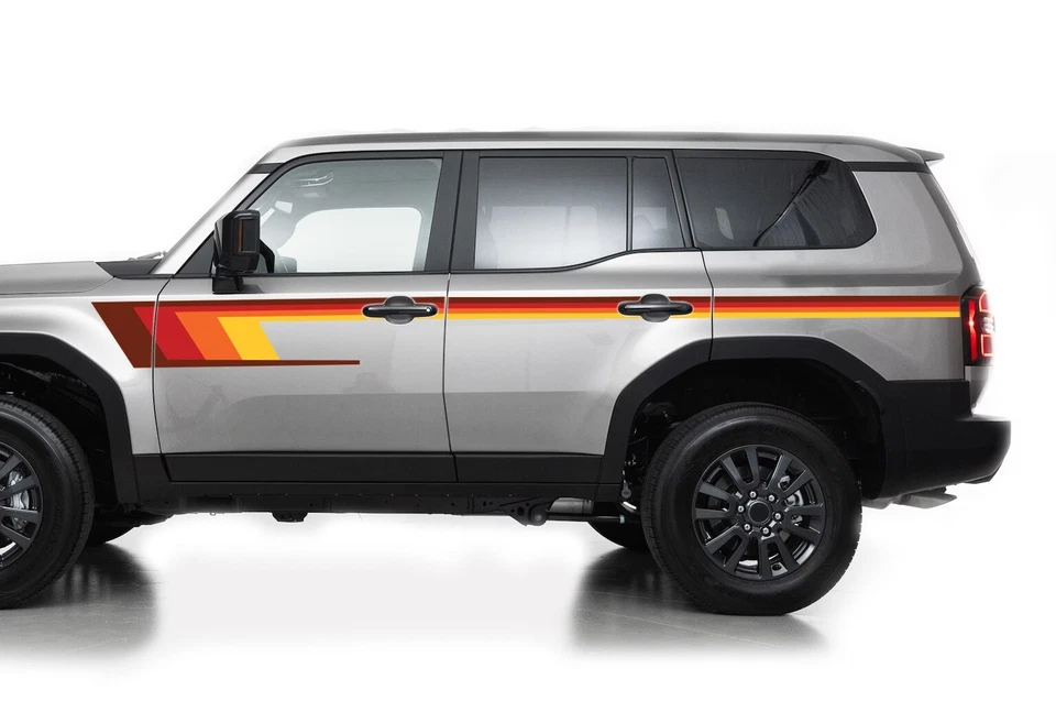 Calcomanía de diseño gráfico retro para Toyota Land Cruiser kit de pegatinas todoterreno SUV Foto 2 de 4