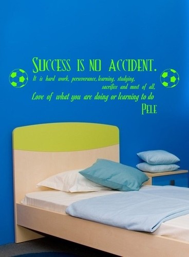 PELE FOOTBALL SPORT WALL QUOTE VINYL ART STICKER STENCIL GRAPHIC COOL BEDROOM - Picture 3 of 3