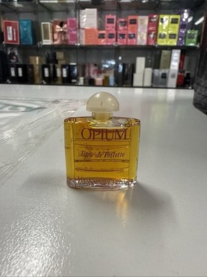 OPIUM Yves Saint Laurent Eau De Toilette Perfume Bottle 0.26oz Rare Vintage
