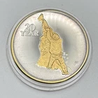 Newmont Gold Company 1oz .999 silver art round Gold Gilded. 20 Year Service Coin