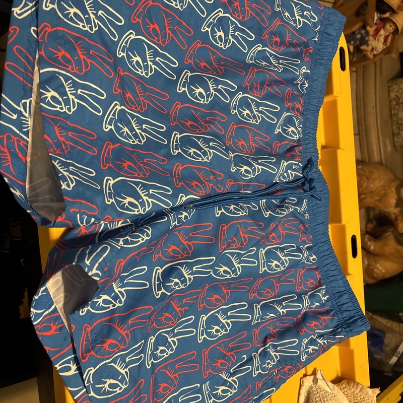 Men’s Celebrate Peace Symbol Swim Trunks Size XL (46-48)
