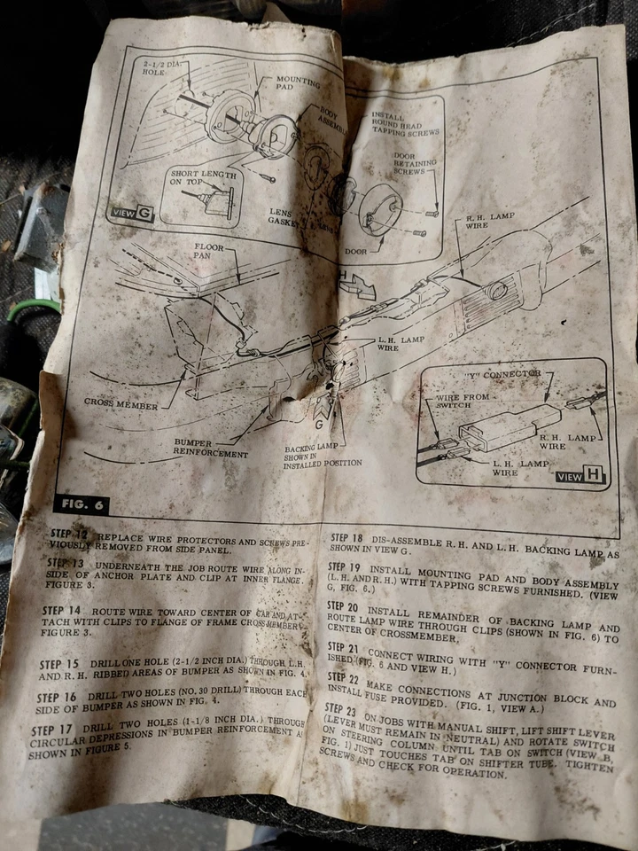 Nuevo de Lote Antiguo 1958 Chevrolet Wagon Nomad Sedán Accesorio de Entrega Kit de Lámpara de Respaldo 987784 Foto 3 de 4