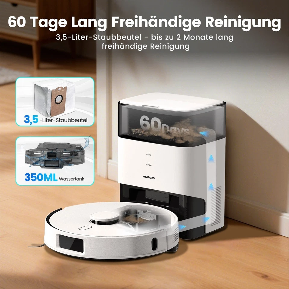 AIRROBO L60+ Nass-Trocken-Saugroboter L60+ Saugroboter mit Wischfunktion DE - Bild 2 von 4
