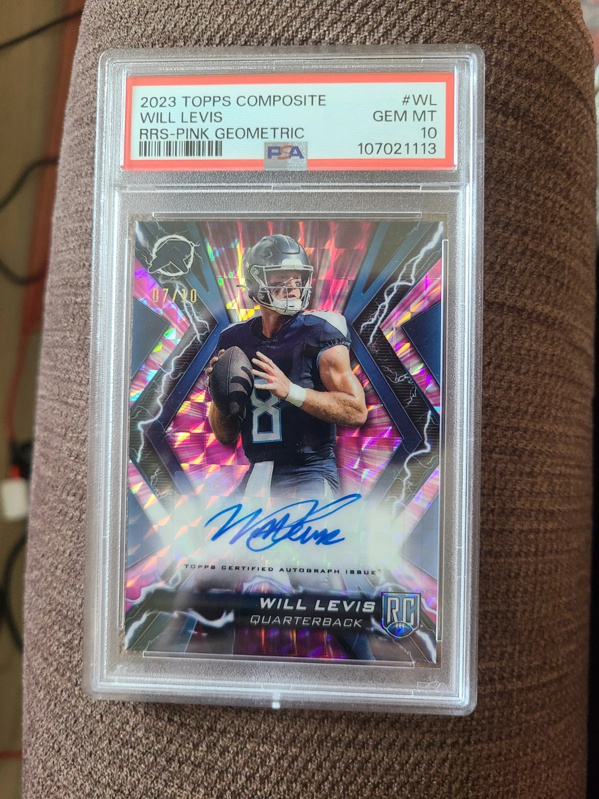 Will Levis Topps Composite Resurgence Rookie Signatures #WL Pink Geometric