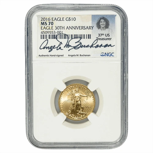 2016 1/4 Oz American Gold Eagle $10 NGC MS 70