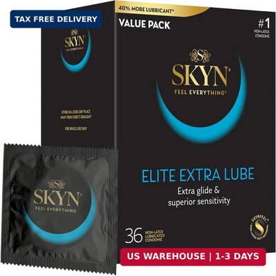 SKYN Elite Non-Latex Lubricated Condoms, 36 Count