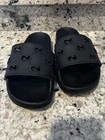 Women’s Black Gucci Rubber Monogram Slide Sandal. Size 5. — photo 1