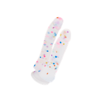 Eis, Dildo, Silikon-Doppeldildo Mit Konfetti, 17,5 Cm, Farbenfroh