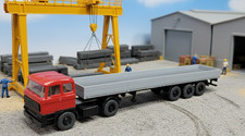Wiking DAF 3300 Langpritschen-Sattelzug Rot silbergrau