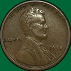1918-S Lincoln Wheat Cent Extremely Fine XF Coin #35142